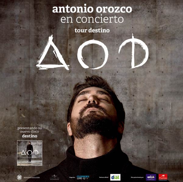Tour Destination concert of Antonio Orozco in Tarragona Tarraco Arena Tarragona 2015