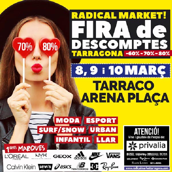 Radical Market Feria descuentos en Tarragona Tarraco Arena 2019